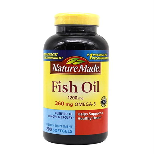 Nature Made Рыбий жир 1200 мг 360 мг Омега-3 200 капсул